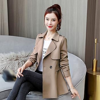 定価¥75.900【未使用】45R/リネンダックのショートPコート/ベージュ Amazon | チェスターコート レディース 春コート Aライン カーキ